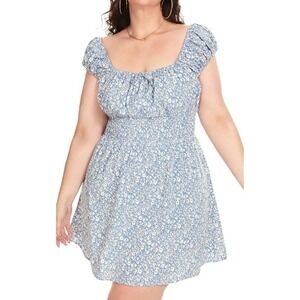 Blue floral dress (2X)